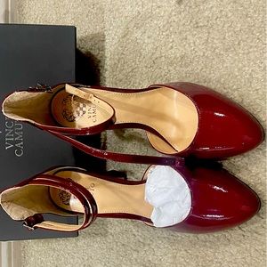 Vince Camuto pumps. Red patent leather brand new, never worn